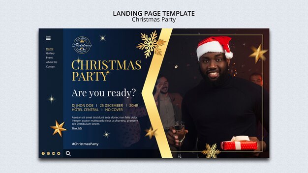 Flat Design Christmas Template – Free Download