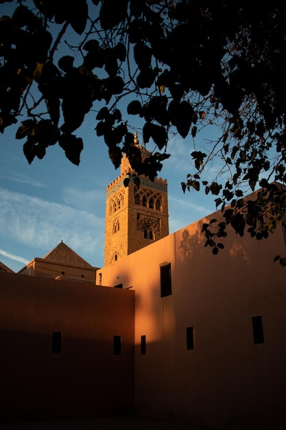 A Moroccan Yellow Tower Building with Sunlight – Free Stock Photo, Download Free