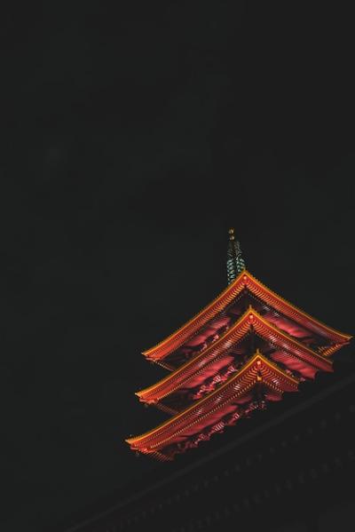 Nighttime View of Senso-ji Temple in Tokyo, Japan – Free Download