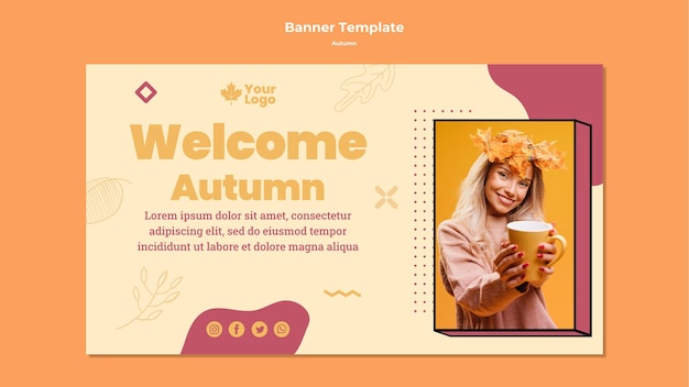 Autumn Concept Banner Template for Stunning Visuals – Free Download