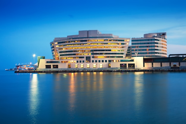 Port Vell’s Main Building in the Evening – Free Download