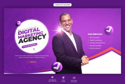 Corporate Web Banner Template for Digital Marketing Agencies – Free Download