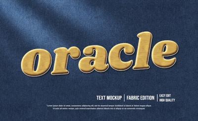 Oracle 3D Text Effect Mockup Template – Free Download