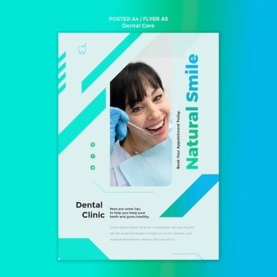 Flat Design Dental Care Template – Free Download