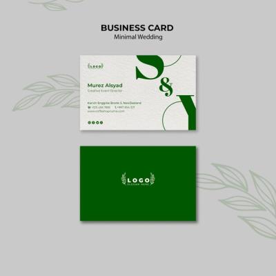 Minimal Wedding Business Card Template – Free Download