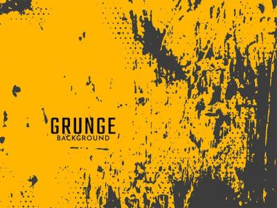 Abstract Yellow and Black Rough Grunge Texture Background Design Vector – Free Download