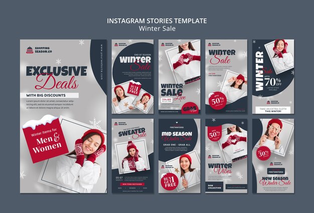 Winter Design Instagram Stories Template – Free Download