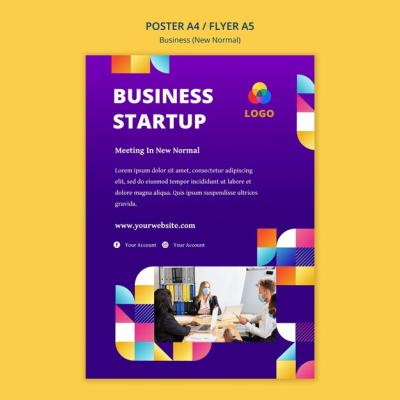 Business New Normal Poster Concept – Free Download, Download Free Stock Photo