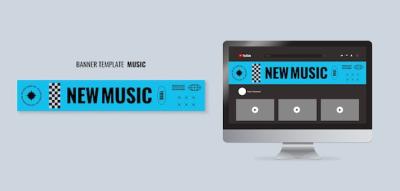 Live Music Show YouTube Banner Template – Free Download