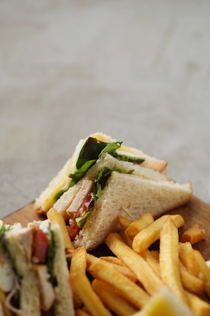 Delicious Sandwiches with French Fries – Free Download