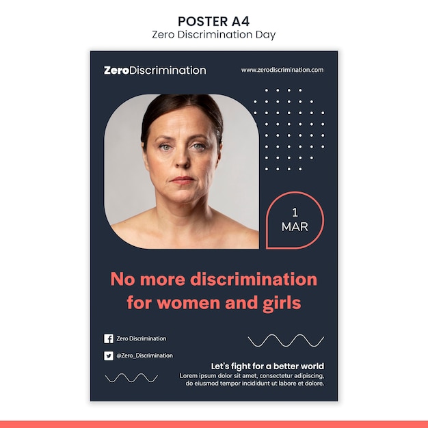 Zero Discrimination Day Poster Template – Free Download