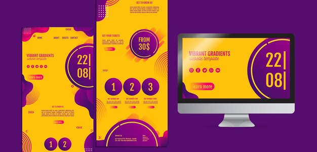 Yellow Computer Templates for Music Festivals – Free Download