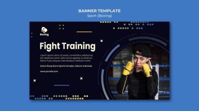 Boxing Banner Ad Template – Free Download