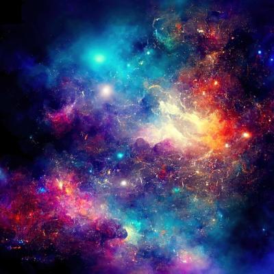 Realistic Colorful Cosmos with Stardust, Shining Stars, and Milky Way – Free Download