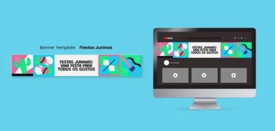 Festa Junina Celebration YouTube Banner – Free Download