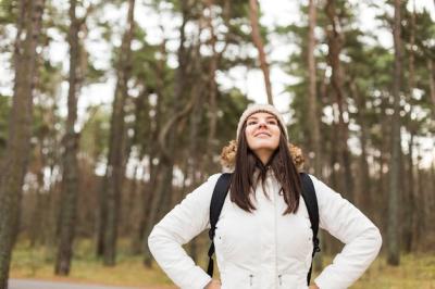 Confident Woman Standing in Forest – Free Stock Photo, Download Free