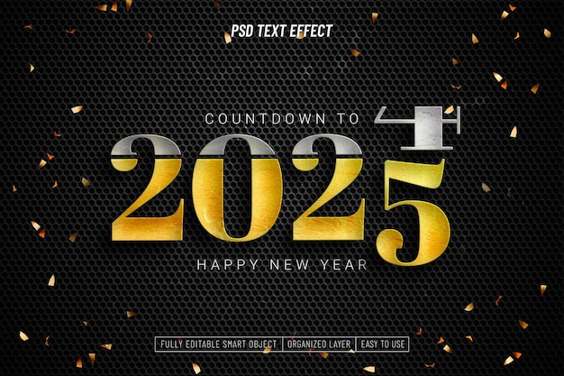 Happy New Year 2025 Text Effect – Free Download