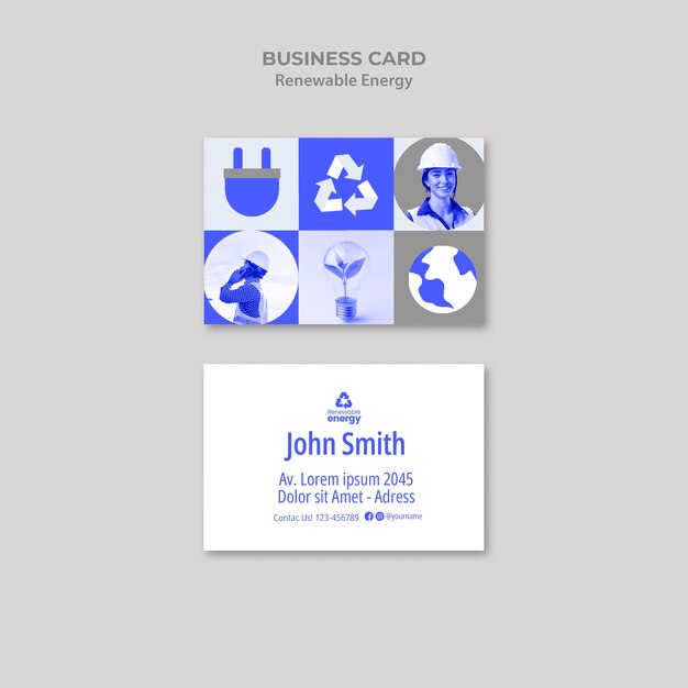 Renewable Energy Business Card – Free Download