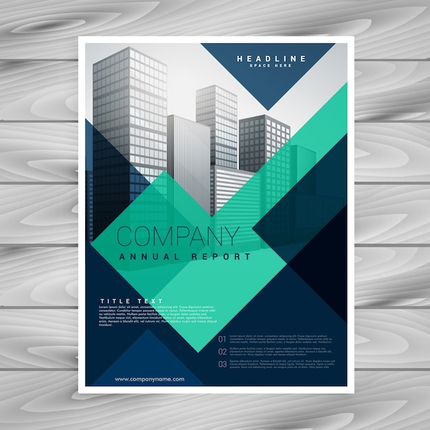 Blue Geometric Company Brochure Template Design – Free Download