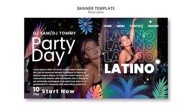 Latino Party Landing Page Template – Free Download