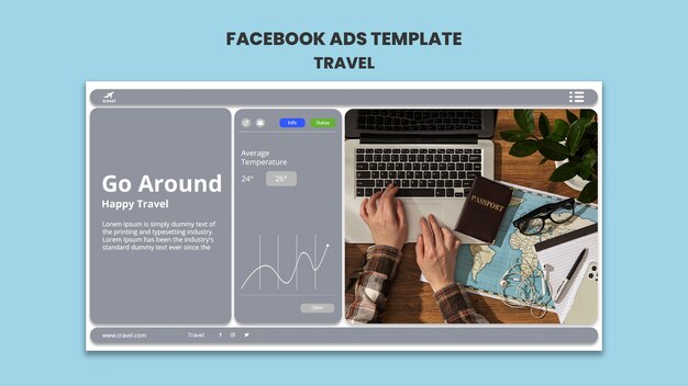 Flat Design Travel Template – Free Download