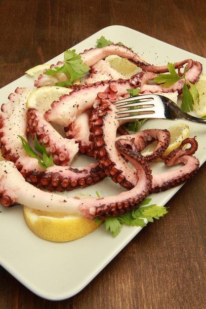 Octopus Salad with Lemon Slices – Free Stock Photo, Download Free