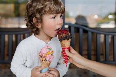 Little Boy Enjoying Ice Cream Cone – Free Stock Photo, Download for Free