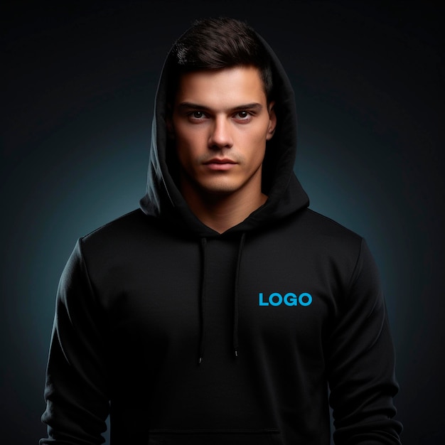 Mockup of a Young Adult Man in a Black Sweater – Free Stock Photo, Download for Free