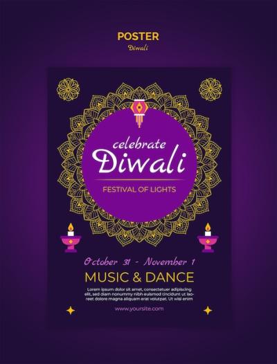 Diwali Template Design – Free Download, Free Stock Photo