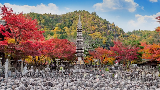 Autumn View of Adashinonenbutsuji Temple in Kyoto, Japan – Free Download