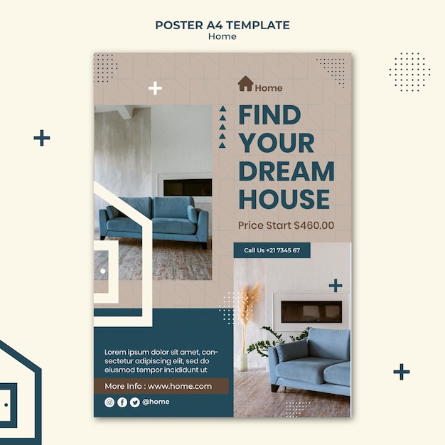 Dream House Print Template – Free Download