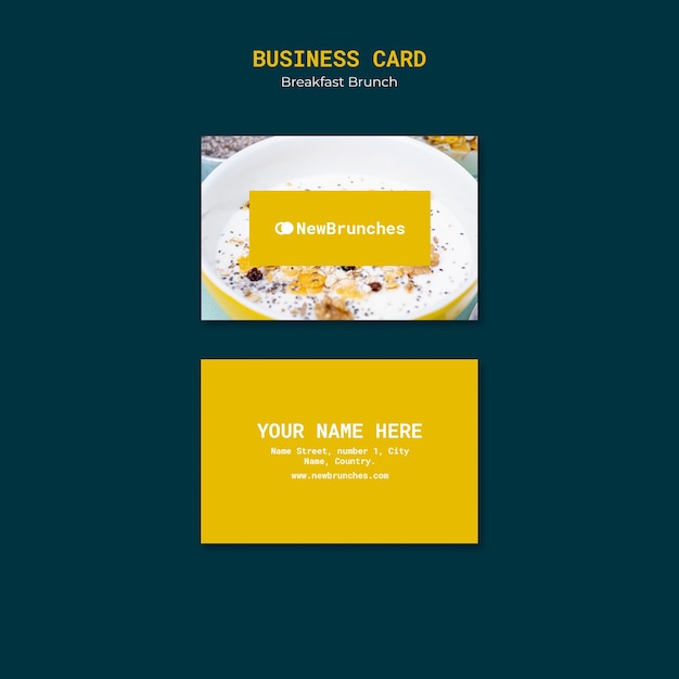 Breakfast Brunch Business Card Template – Free Download