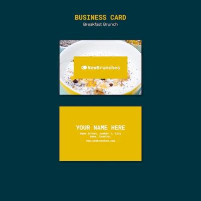 Breakfast Brunch Business Card Template – Free Download