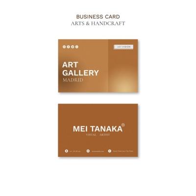 Arts and Crafts Business Card Template Design – Free Download