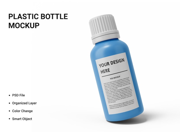 Isolated Plastic Bottle Mockup Design – Free Download