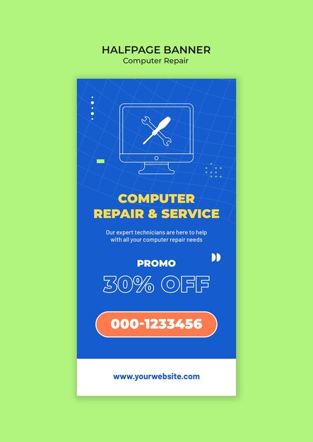 Computer Repair Template Design – Free Download