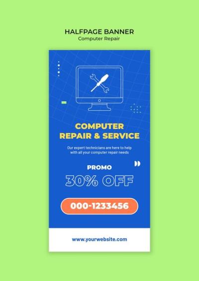 Computer Repair Template Design – Free Download