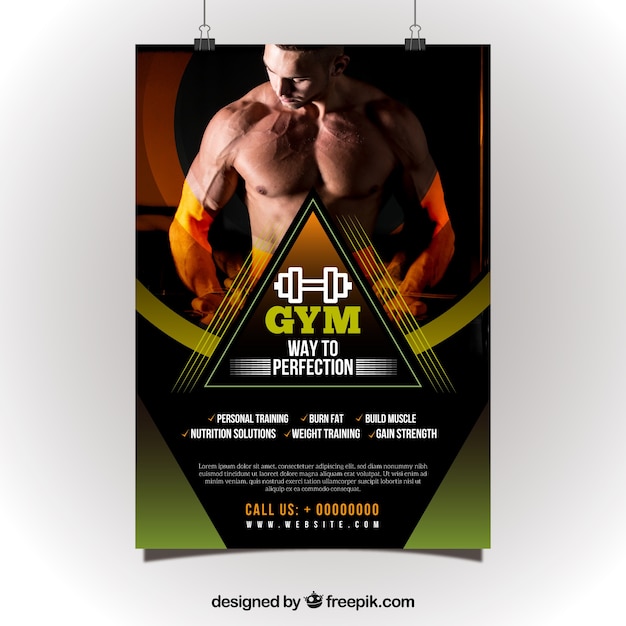 Elegant Gym Flyer Template for Free Download