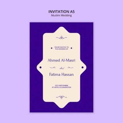 Muslim Wedding Template Design – Free Download