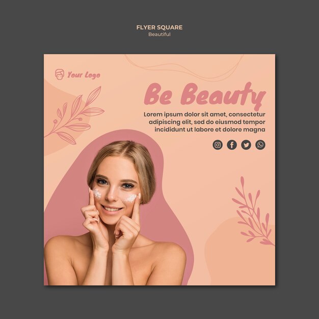 Beauty Flyer Template – Download Free Stock Photo for Your Creative Projects