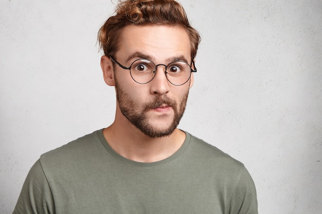 Bearded Young Man with Trendy Hairstyle – Free Stock Photo, Download for Free