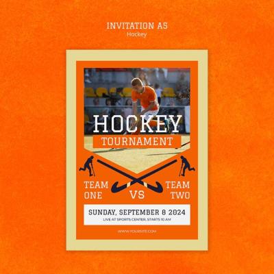 Hockey Template Design – Free Download, Free Stock Photo