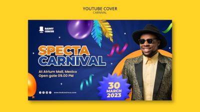 Carnival Entertainment YouTube Cover Template – Free Download