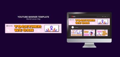 World Cancer Day YouTube Banner Template – Free Download