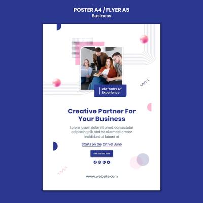 Professional Business Print Template Featuring Stunning Photo – Free Download