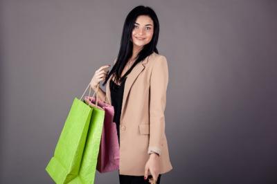 Femininity Shot with Bag and Toothy Smile – Free Stock Photo for Download