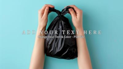 Black Plastic Bag in Hand – Free Download, Download for Free