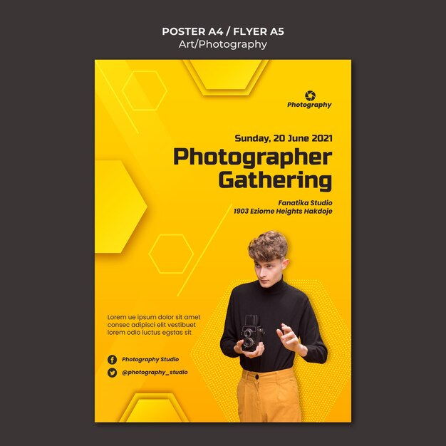 Photographers Gathering Poster Template – Free Download