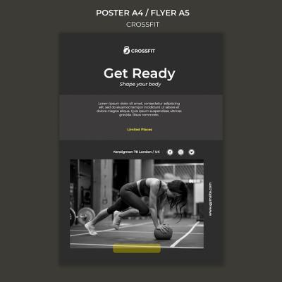 CrossFit Exercise Poster Template – Download Free Stock Photo