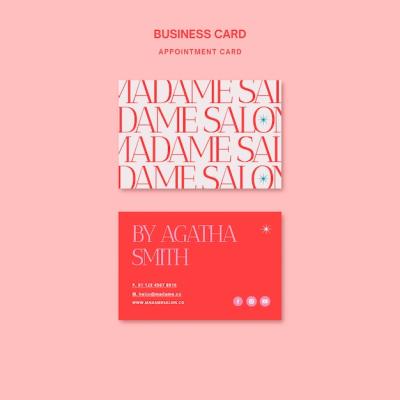 Appointment Card Template Design – Free Download